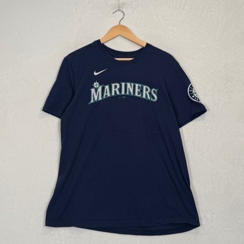 Nike Navy Blue Seattle Mariners Julio Rodriguez 44 T-Shirt XL